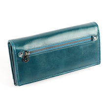 Load image into Gallery viewer, 3559 Antimagnetic RFID Multi-function Zipper Retro Top-grain Leather Lady Purse Wallet