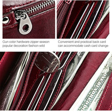 Load image into Gallery viewer, 3559 Antimagnetic RFID Multi-function Zipper Retro Top-grain Leather Lady Purse Wallet