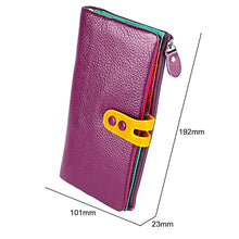 Load image into Gallery viewer, 3572 Litchi Texture Leather Zipper Lady Wallet Large-capacity Purse