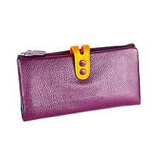 Load image into Gallery viewer, 3572 Litchi Texture Leather Zipper Lady Wallet Large-capacity Purse