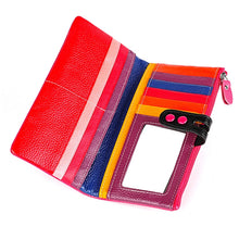Load image into Gallery viewer, 3572 Litchi Texture Leather Zipper Lady Wallet Large-capacity Purse