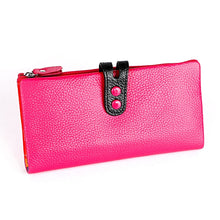 Load image into Gallery viewer, 3572 Litchi Texture Leather Zipper Lady Wallet Large-capacity Purse