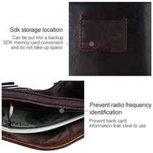 Load image into Gallery viewer, 8232 Antimagnetic RFID Men Oil Wax Leather Wallet with Detachable Card Holder, 8232