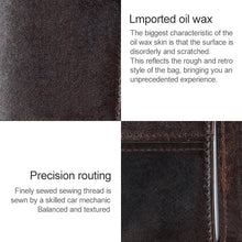 Load image into Gallery viewer, 8232 Antimagnetic RFID Men Oil Wax Leather Wallet with Detachable Card Holder, 8232