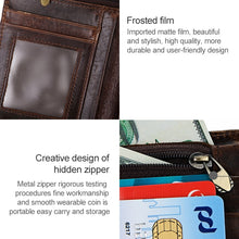 Load image into Gallery viewer, 8232 Antimagnetic RFID Men Oil Wax Leather Wallet with Detachable Card Holder, 8232