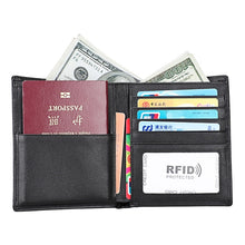 Load image into Gallery viewer, 8235 Antimagnetic RFID Multi-function Crazy Horse Texture Leather Wallet Passport Bag