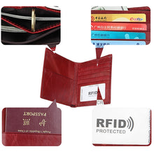 Load image into Gallery viewer, 8235 Antimagnetic RFID Multi-function Crazy Horse Texture Leather Wallet Passport Bag