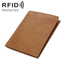 Load image into Gallery viewer, 8235 Antimagnetic RFID Multi-function Crazy Horse Texture Leather Wallet Passport Bag