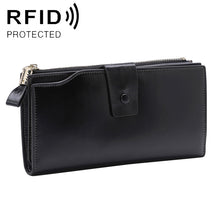 Load image into Gallery viewer, 8236 Antimagnetic RFID Multi-function Oil Wax Leather Lady Wallet Large-capacity Purse