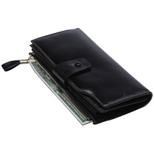 Load image into Gallery viewer, 8236 Antimagnetic RFID Multi-function Oil Wax Leather Lady Wallet Large-capacity Purse