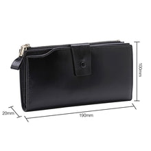 Load image into Gallery viewer, 8236 Antimagnetic RFID Multi-function Oil Wax Leather Lady Wallet Large-capacity Purse