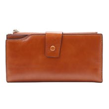 Load image into Gallery viewer, 8236 Antimagnetic RFID Multi-function Oil Wax Leather Lady Wallet Large-capacity Purse