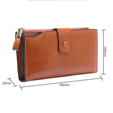 Load image into Gallery viewer, 8236 Antimagnetic RFID Multi-function Oil Wax Leather Lady Wallet Large-capacity Purse