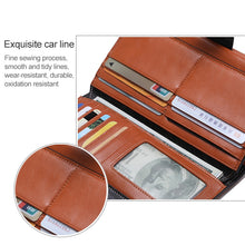 Load image into Gallery viewer, 8236 Antimagnetic RFID Multi-function Oil Wax Leather Lady Wallet Large-capacity Purse