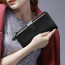 Load image into Gallery viewer, 8236 Antimagnetic RFID Multi-function Oil Wax Leather Lady Wallet Large-capacity Purse