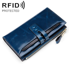 Load image into Gallery viewer, 8239 Antimagnetic RFID Multi-function Leather Lady Wallet Large-capacity Purse with Detachable Card Holder (Rose Purple)