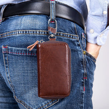 Load image into Gallery viewer, 9101 Multi-function Waist Hanging Oil Wax Leather Zipper Wallet Keys Holder Bag