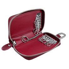 Load image into Gallery viewer, 9101 Multi-function Waist Hanging Oil Wax Leather Zipper Wallet Keys Holder Bag