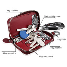 Load image into Gallery viewer, 9101 Multi-function Waist Hanging Oil Wax Leather Zipper Wallet Keys Holder Bag