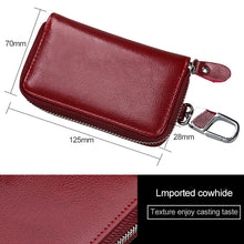 Load image into Gallery viewer, 9101 Multi-function Waist Hanging Oil Wax Leather Zipper Wallet Keys Holder Bag