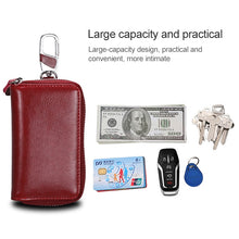 Load image into Gallery viewer, 9101 Multi-function Waist Hanging Oil Wax Leather Zipper Wallet Keys Holder Bag