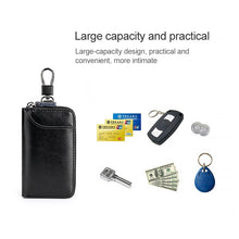 Load image into Gallery viewer, 9105 Waist Hanging Large-capacity Zipper Leather Keys Holder Bag Multi-function Wallet