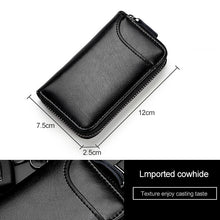 Load image into Gallery viewer, 9106 Large-capacity Zipper Leather Keys Holder Bag Multi-function Wallet