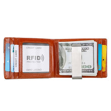 Load image into Gallery viewer, 9602 Antimagnetic RFID Mini Crazy Horse Texture Leather Wallet Billfold, 9602