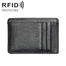Load image into Gallery viewer, KB37 Antimagnetic RFID Litchi Texture Leather Card Holder Wallet Billfold for Men and Women