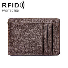 Load image into Gallery viewer, KB37 Antimagnetic RFID Litchi Texture Leather Card Holder Wallet Billfold for Men and Women