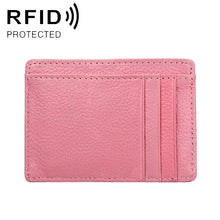 Load image into Gallery viewer, KB37 Antimagnetic RFID Litchi Texture Leather Card Holder Wallet Billfold for Men and Women