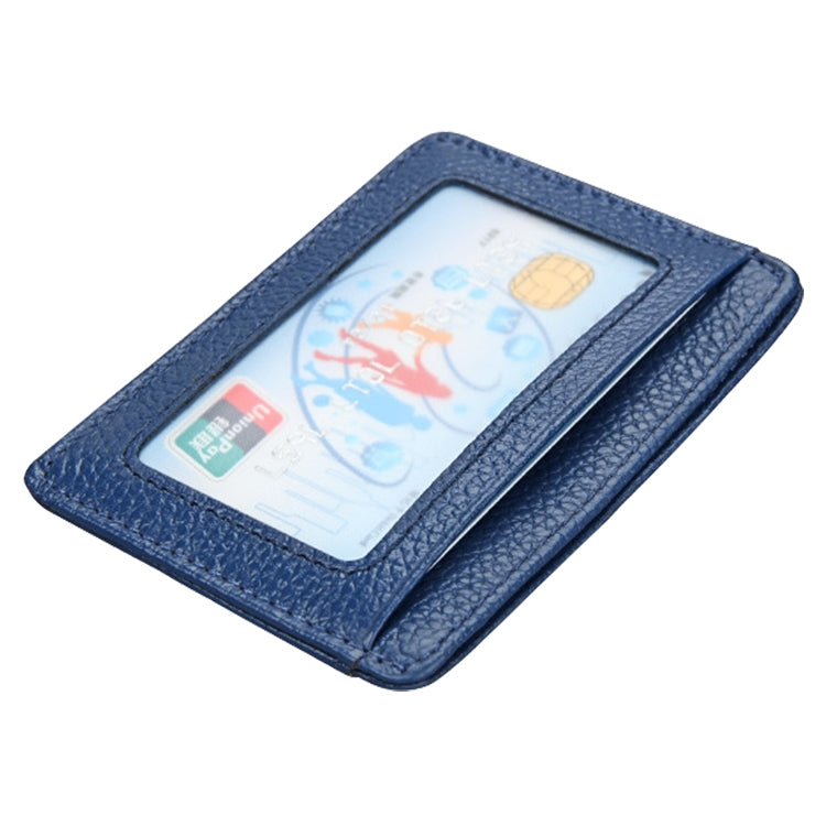 KB37 Antimagnetic RFID Litchi Texture Leather Card Holder Wallet Billfold for Men and Women