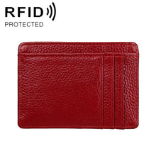 Load image into Gallery viewer, KB37 Antimagnetic RFID Litchi Texture Leather Card Holder Wallet Billfold for Men and Women