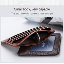 Load image into Gallery viewer, KB37 Antimagnetic RFID Litchi Texture Leather Card Holder Wallet Billfold for Men and Women