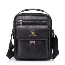Load image into Gallery viewer, WEIXIER 8683 Large Capacity Retro PU Leather Men Business Handbag Crossbody Bag