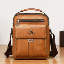 Load image into Gallery viewer, WEIXIER 8683 Large Capacity Retro PU Leather Men Business Handbag Crossbody Bag, WEIXIER 8683