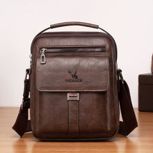 Load image into Gallery viewer, WEIXIER 8683 Large Capacity Retro PU Leather Men Business Handbag Crossbody Bag, WEIXIER 8683