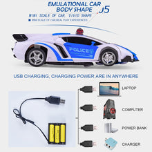 Load image into Gallery viewer, 1023 4 Channels Remotely Deformed Car Police Model Car Toy Car