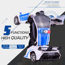 Load image into Gallery viewer, 1023 4 Channels Remotely Deformed Car Police Model Car Toy Car