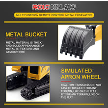 Load image into Gallery viewer, 258-1 6 Channel 2.4G 1/24RC Remote-controlled Engineering Metal Excavator Charging RC Car, Metal