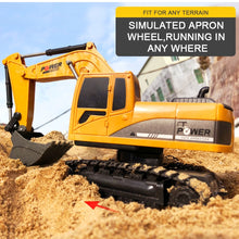 Load image into Gallery viewer, 258-1 6 Channel 2.4G 1/24RC Remote-controlled Engineering Metal Excavator Charging RC Car, Metal
