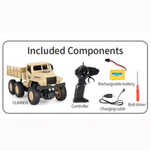 Load image into Gallery viewer, JJR/C 1:18 2.4Ghz 4 Channel Remote Control Dongfeng 7 Six-wheeled Armor Truck Vehicle Toy, Dongfeng 7 (Yellow)