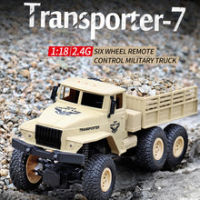 Load image into Gallery viewer, JJR/C 1:18 2.4Ghz 4 Channel Remote Control Dongfeng 7 Six-wheeled Armor Truck Vehicle Toy, Dongfeng 7 (Yellow)