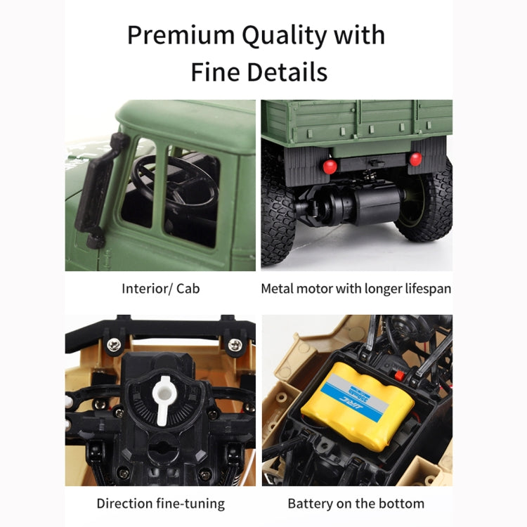 JJR/C 1:18 2.4Ghz 4 Channel Remote Control Dongfeng 7 Six-wheeled Armor Truck Vehicle Toy, Dongfeng 7 (Yellow)
