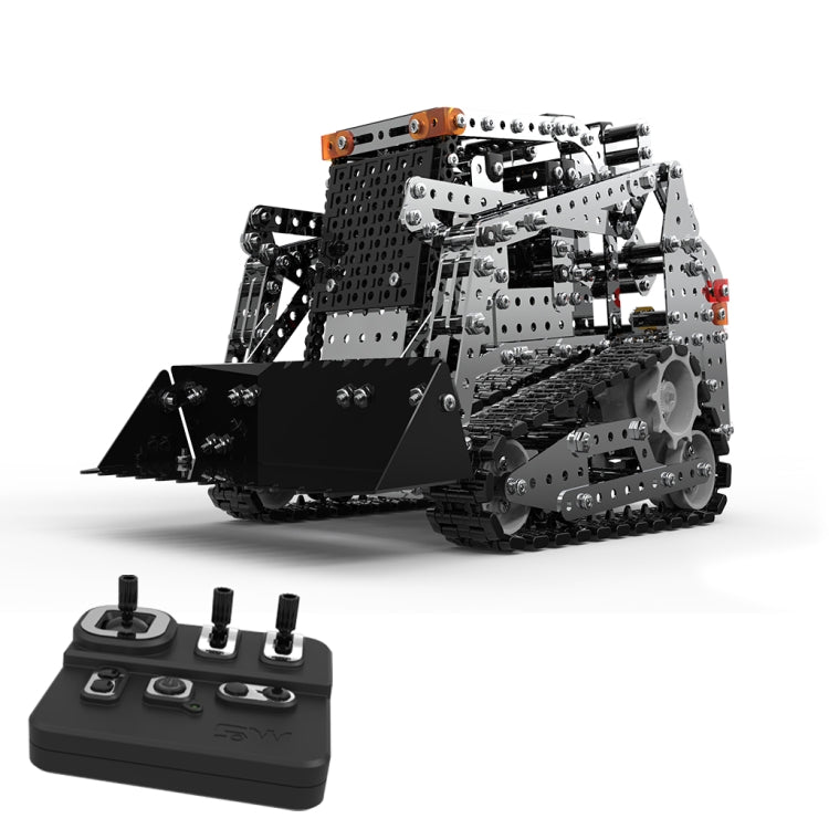 MoFun SW(RC)-008 2.4G Wireless Remote Control 10-channel Caterpillar Forklift Children DIY Stainless Steel Assembled Toy, SW(RC)-008