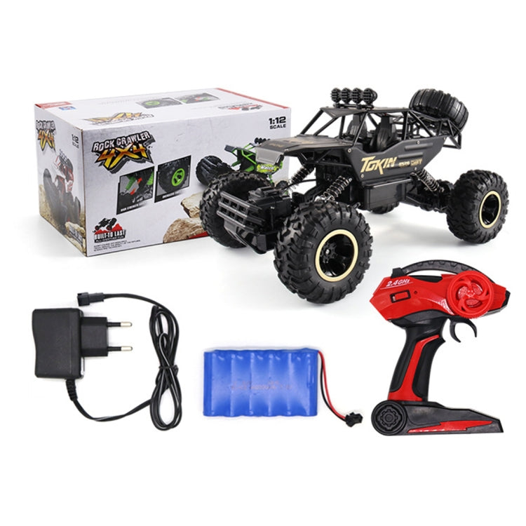 HD6026 1:12 Large Alloy Climbing Car Mountain Cross-country Four-wheel Drive Remote Control Car Toy, Size: 37cm, HD6026 1:12(Gold), HD6026 1:12(Red), HD6026 1:12(Silver), HD6026 1:12(Black), 6255 2.4GHz 1:16(Green)