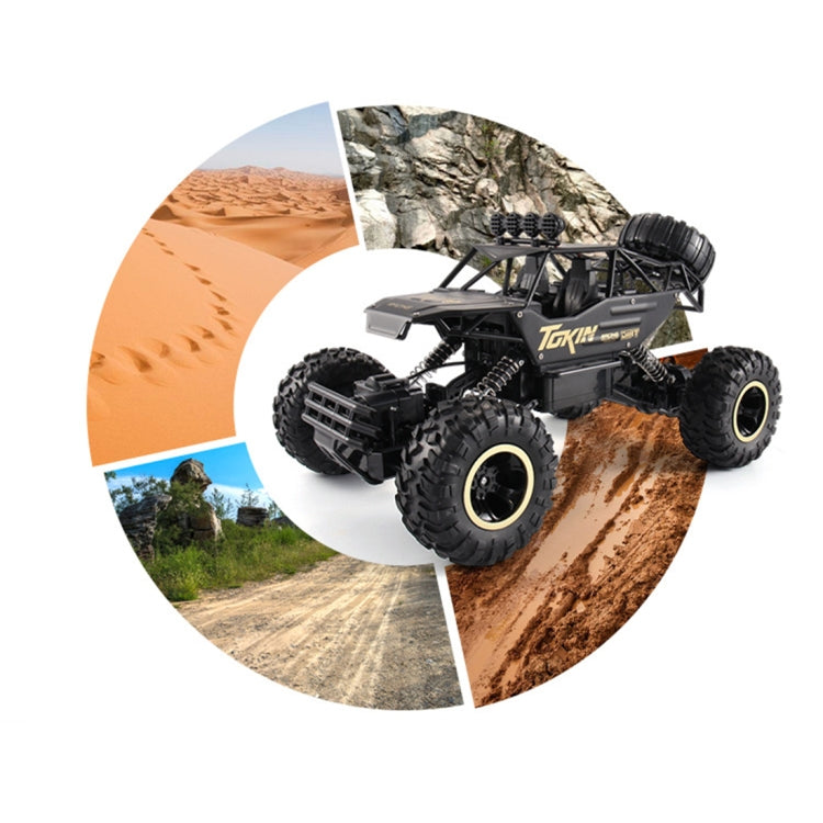 HD6026 1:12 Large Alloy Climbing Car Mountain Cross-country Four-wheel Drive Remote Control Car Toy, Size: 37cm, HD6026 1:12(Gold), HD6026 1:12(Red), HD6026 1:12(Silver), HD6026 1:12(Black), 6255 2.4GHz 1:16(Green)