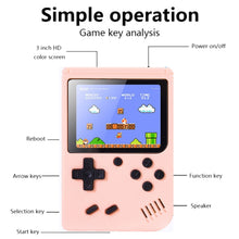 Load image into Gallery viewer, MK800 3.0 inch Macaron Mini Retro Classic Handheld Game Console for Kids Built-in 800 Games, Support AV Output, MK800 / Pink, MK800 / Green, MK800 / Grey, MK800 / Blue, MK800 / Yellow
