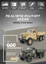 Load image into Gallery viewer, JJR/C Q60 Transporter-1 Full Body 1:16 Mini 2.4GHz RC 6WD Tracked Off-Road Military Truck Car Toy, Q60