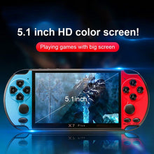 Load image into Gallery viewer, X7 Plus Retro Classic Games Handheld Game Console with 5.1 inch HD Screen &amp; 8G Memory, Support MP4 / ebook, X7 Plus (Yellow + Red), X7 Plus (Yellow), X7 Plus (Blue + Red), X7 Plus (Blue), X7 Plus (Red)